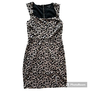 Sequin Hearts Sleeveless Leopard Animal Print Cocktail Party Dress Jr Size 11